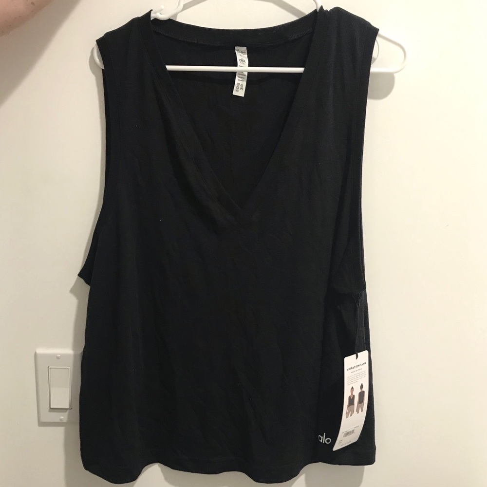 ALO Yoga Black Vibration Tank